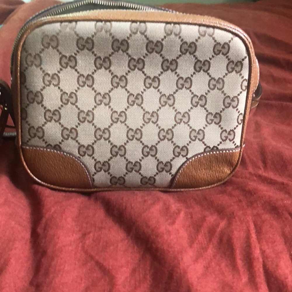 Gucci Camera Canvas/Leather Bag